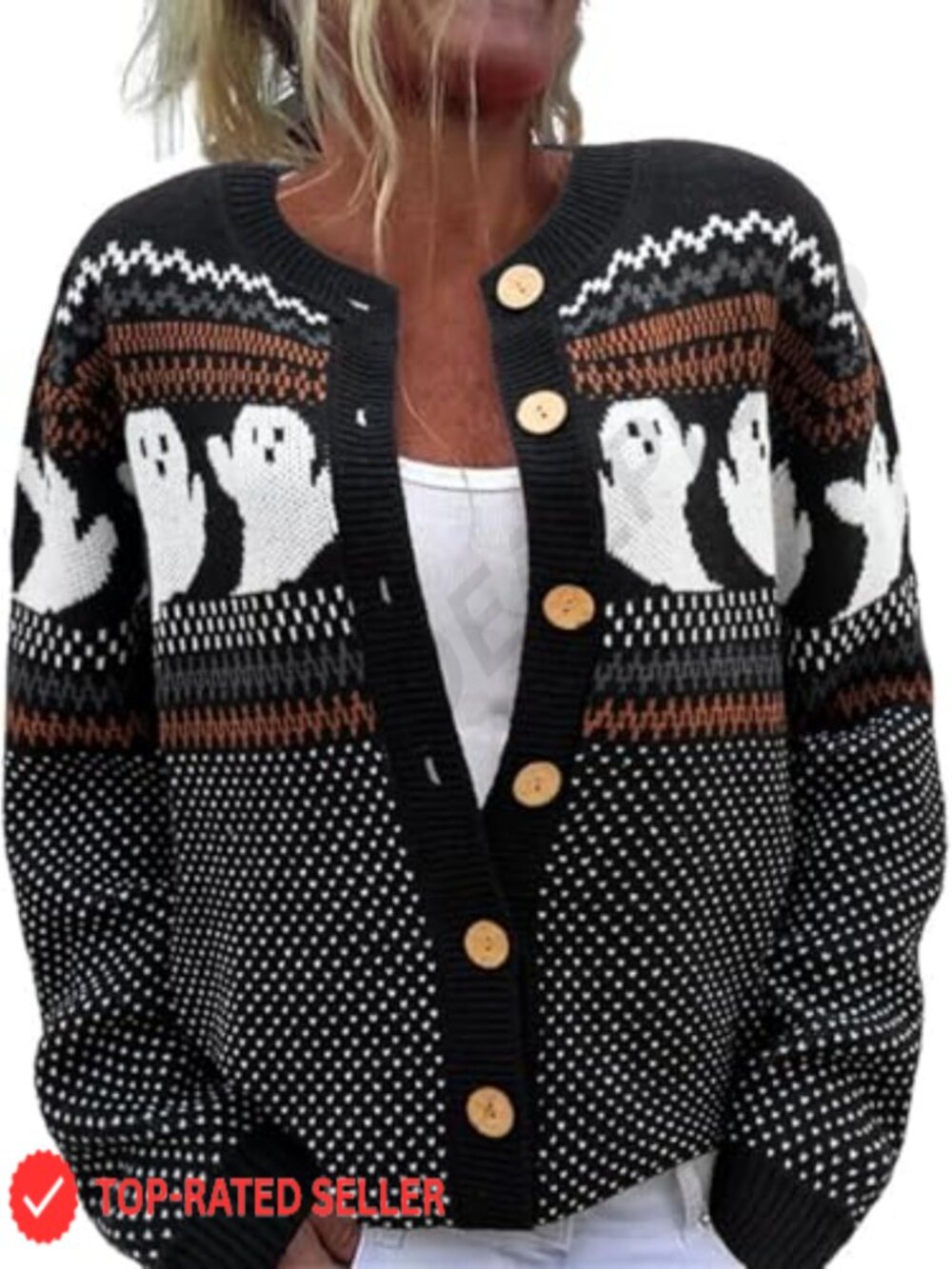 Women's Knit Cardigan Sweater Button Down Long Sleeve Fall Winter